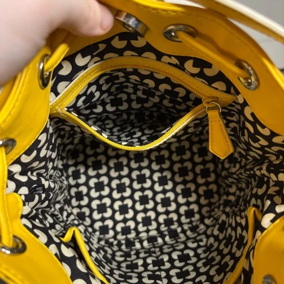 Vera Bradley Bright Yellow Poly Bucket Crossbody Bag - Picture 5 of 9